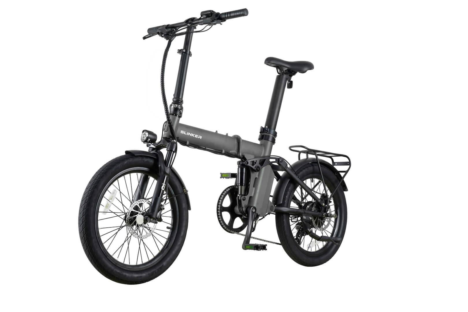 Slinker Chu mana folding Ebike gray Voltaire Cycles Verona Front View