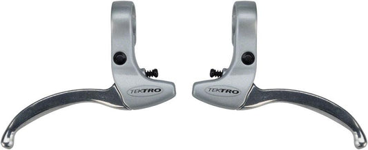Tektro CL332RS 3-Finger Alloy Bicycle Linear Pull Brake Lever Set Silver-Voltaire Cycles